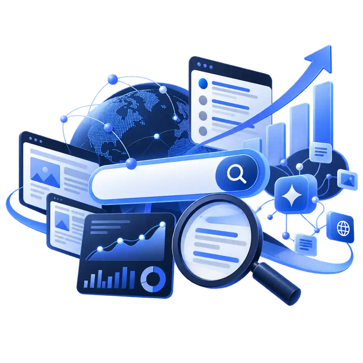 Ecosistema de SEO y analítica con inteligencia artificial